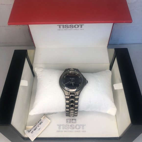 Tissot Women\'s T-Classic Dark Gray Analog-Digital Dial Multi-Function Titanium